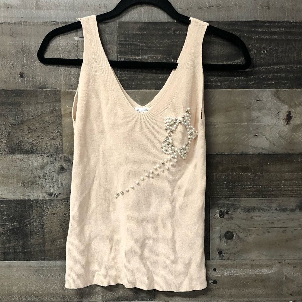 Honey Belle sleeveless top size S pearl star